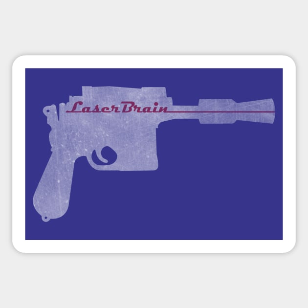 LaserBrain Blaster Vintage Sticker by LaserBrainDesign